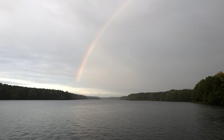 Regenbogen am Schmöldesee